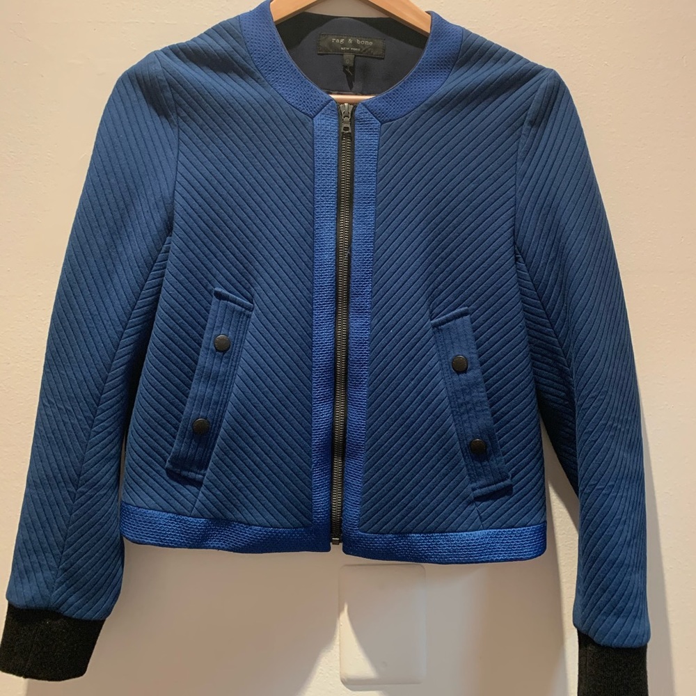 Rag and bone blue jacket